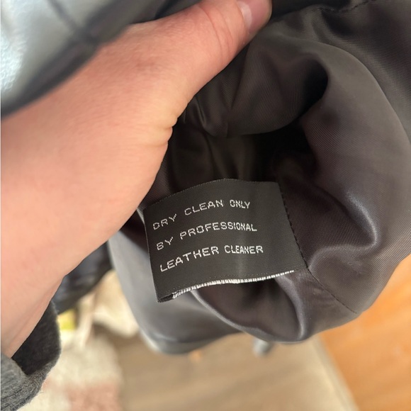 Alfani Black Women's Leather Zip-Front Jacket - Picture 6 of 7